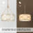 3-Light Drum Cage Chandelier Gold