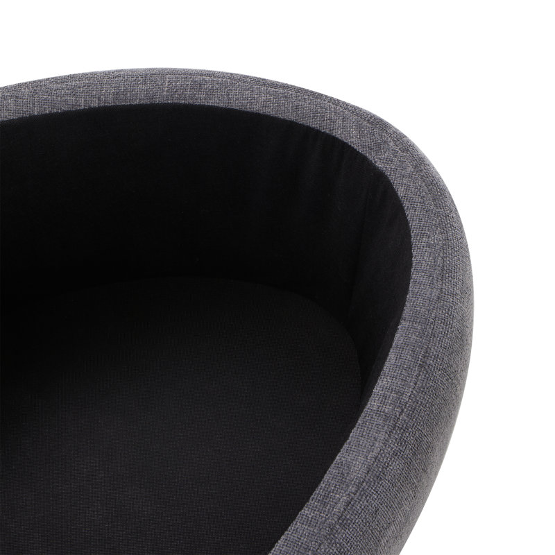 Repose-pieds avec rangement Hoya , Joyce Charcoal Performance Basketweave