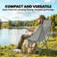 Outsunny Portable Camping Chair for Adults Heavy Duty Camp Seat-517022455