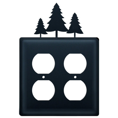 Pine Trees 4-Gang Duplex Outlet Wall Plate