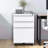 3 Drawer Metal File Cabinet With Lock, White. Fully Assembled For Workspace. Holds Letters/legal/a4 Files. Secure Storage Area. Drawers Come Removable Pencil Tray. Smooth Mobility Via 5 Wheels.-661201273
