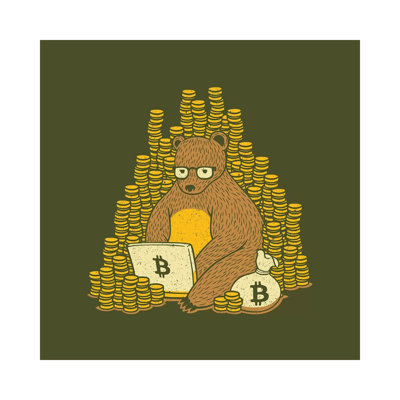 Bitcoin Miner Bear by Tobias Fonseca - Wrapped Canvas Gallery-Wrapped Canvas Giclée