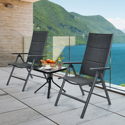 McKnightstown Kiaci Fabric Patio Folding Chair