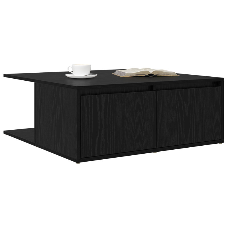 Coffee Table Chipboard Accent Table Couch Centre Side End, Black Oak