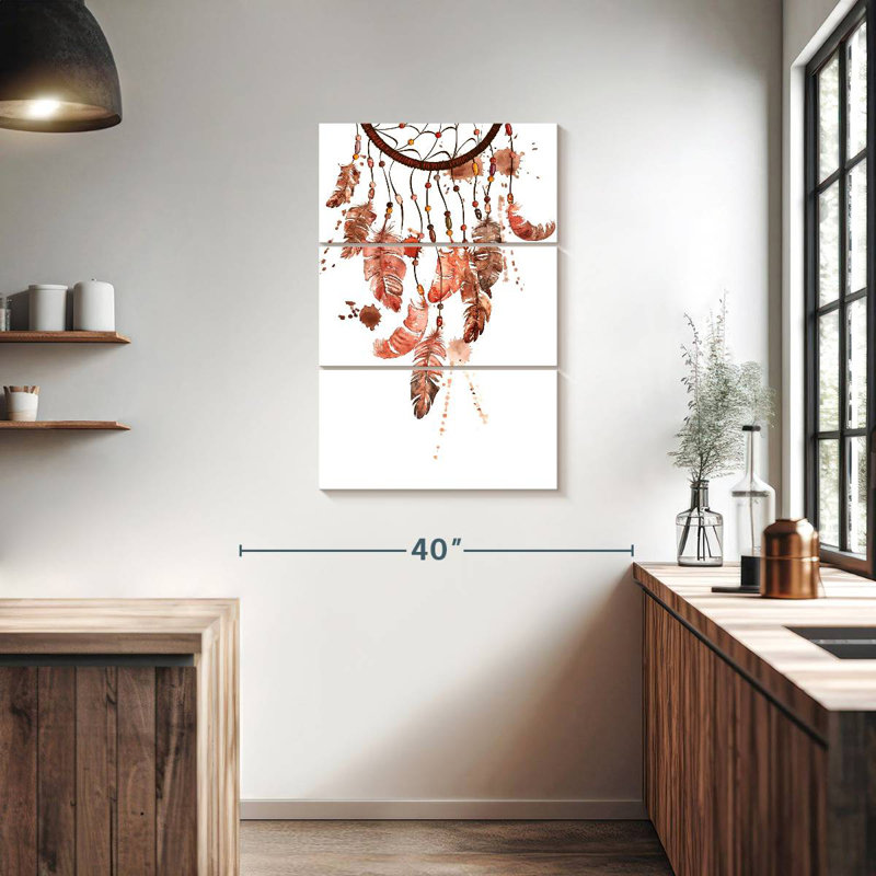 Kerner Native American Dreamcatcher Feathers, 38" H x 24" W