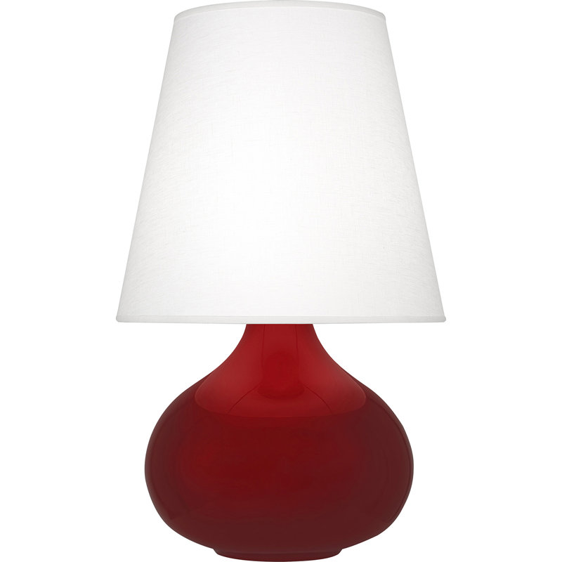 Small June Accent Lamp, Oyster, Matte Lily, 23.5" H x 11.88" W x 11.88" D