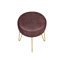 Tissu avec pieds en métal doré - Tabouret de pied confortable pour divers espaces Repose-pieds contemporain Décoration moderne