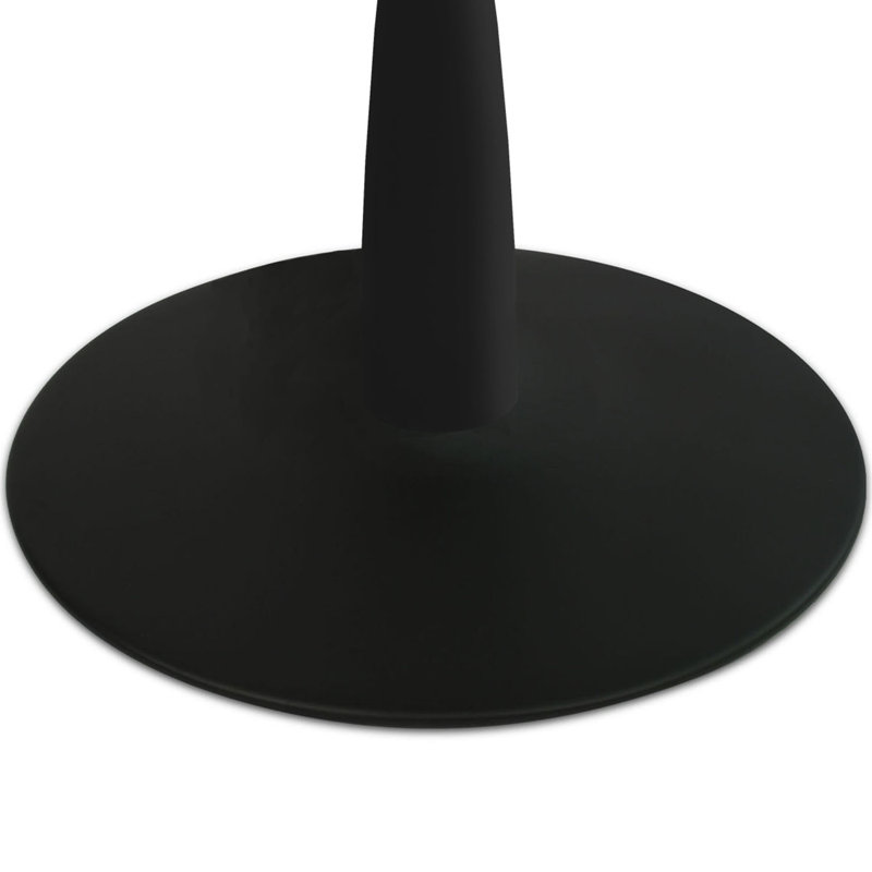 Table de salle à manger Azarael, Naturel, Noir, H 29 po x l 36 po x L 36 po