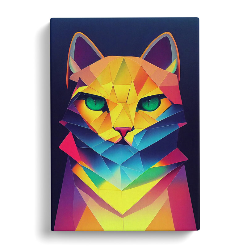Cat Hypreprism - Wrapped Canvas, 50cm H x 35cm W x 3cm D