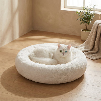 Orthopedic Bolster / Donut Hooded Cat Mat Nest Bolster Pet Bed