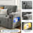 84" L-Shaped Sleeper Sofa with Storage & Charging Station, Convertible Velvet Sectional Sofa Bed