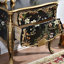 Console rectangulaire noire en bois manufacturé