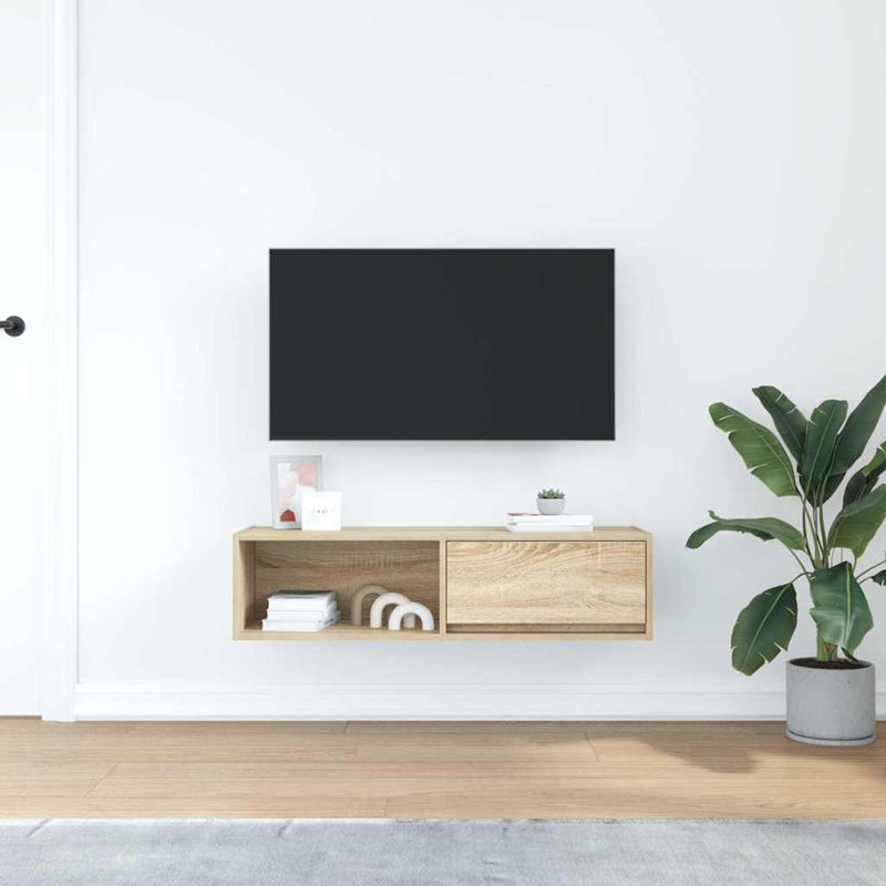 TV Cabinet 80X31x25.5 Cm Engineered Wood, Sonoma Oak, 100 cm