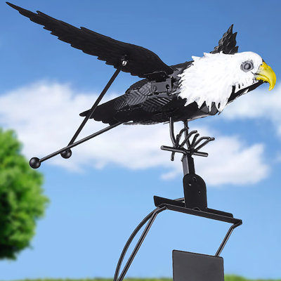 Outdoor Repellent Simulation Iron Art Rotating Wind Vane Courtyard  Decoration Ornaments