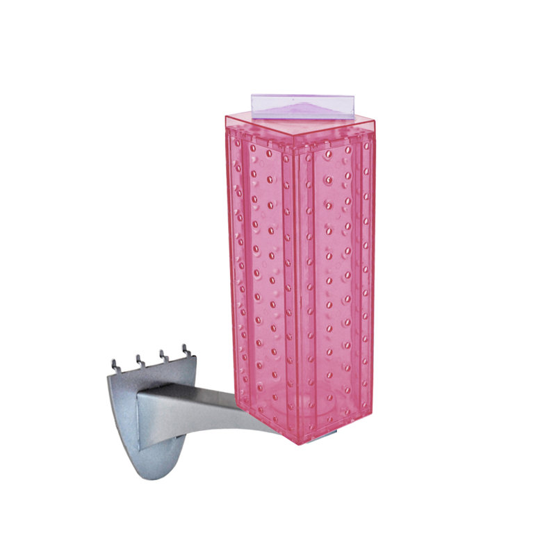 Tour à panneau à quatre côtés l 4 po x H 12 po avec tige d'extension, Pink