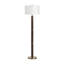 Lampe sur pied en bois 64,5 "avec abat-jour blanc