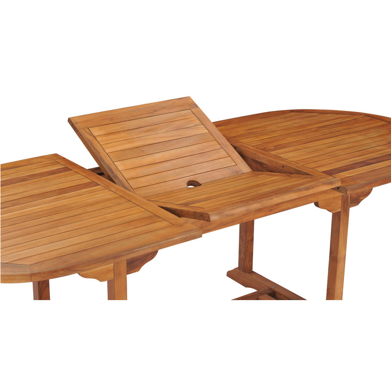 Table de salle à manger extensible en bois massif Dacia