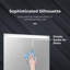 iBathUK Averra Wall Mounted LED Illuminated Mirror, Modern Bathroom Mirrors with Touch Sensor & Demister Pad, 700 x 500mm