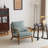 Lemley Mid Century Solid Wood Accent Chair Upholstered Armchair with an Extra Pillow-2022048554