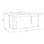 Rydar Modern minimalistic dining table, extendable up tp 207 cm, engineered wood, beige, 160.4 (207) cm W x 76.6 cm H x 90 cm D