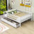 Full Size 2 Drawers Wooden Daybed with Fence-1395012424