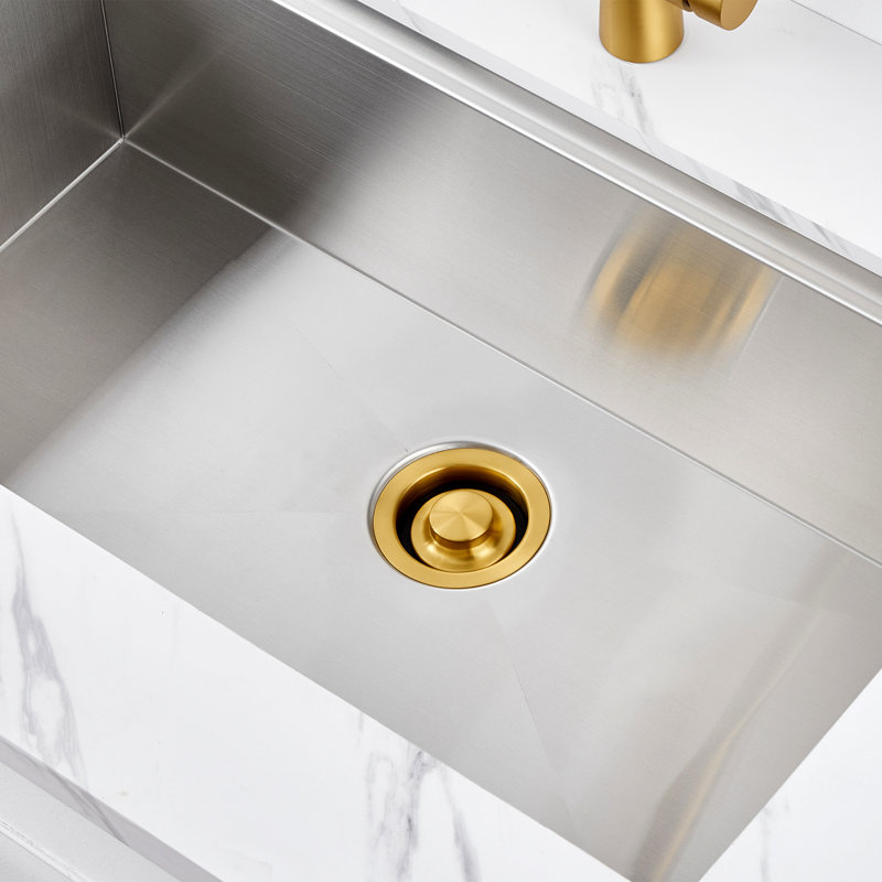 Kitchen Sink Garbage Disposal Flange and Stopper, Brushed Gold