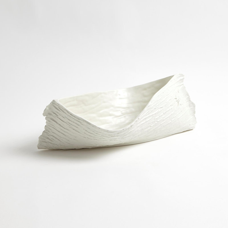 Twisty Japanese Cherry Bowl-Matte Black, Matte White