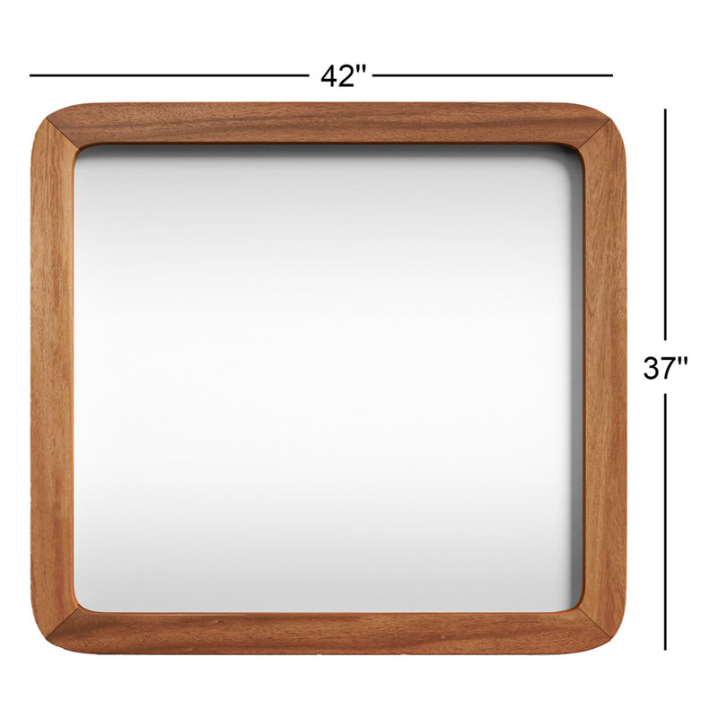 Miroir biseauté pour commode Wrightia, Miel et érable