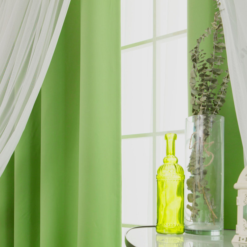 Panneau coulissant en polyester Natascha, L 52 po x L 96 po, Vert