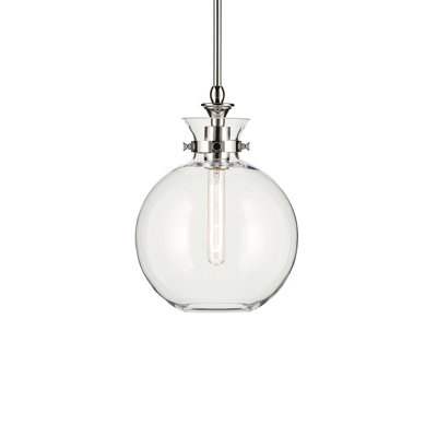 Luminaire suspendu 1 lumière avec verre transparent