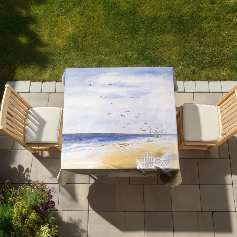 Day at the Beach Tablecloth | Indoor Outdoor Home Decor