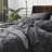 Bedsure Queen Pintuck Bed-in-a-Bag- Dark Gray Pinch Pleat Comforter with Sheets, Pillowcases & Shams-101518315-103425110