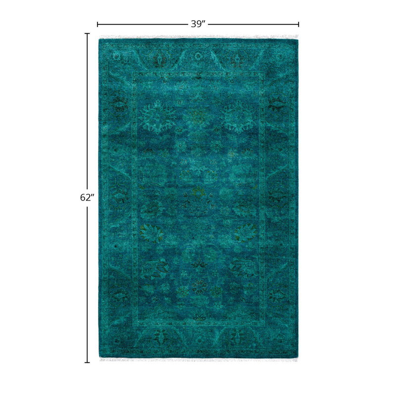 Overyed One-of-a-Kind Rectangle 3'3" X 5'2" Hand Knotted Area Rug