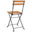 Chaises de bistro pliantes en teck massif et acier