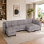 Siège de canapé modulaire sans accoudoirs, unité de canapé convertible avec rangement, fauteuil d'épissage flexible pour salon (8 pièces)