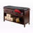 Adriana Brown Solid Wood Storage Bench with 3 Drawers, 21.76'' H X 38.13'' W X 13.91'' D