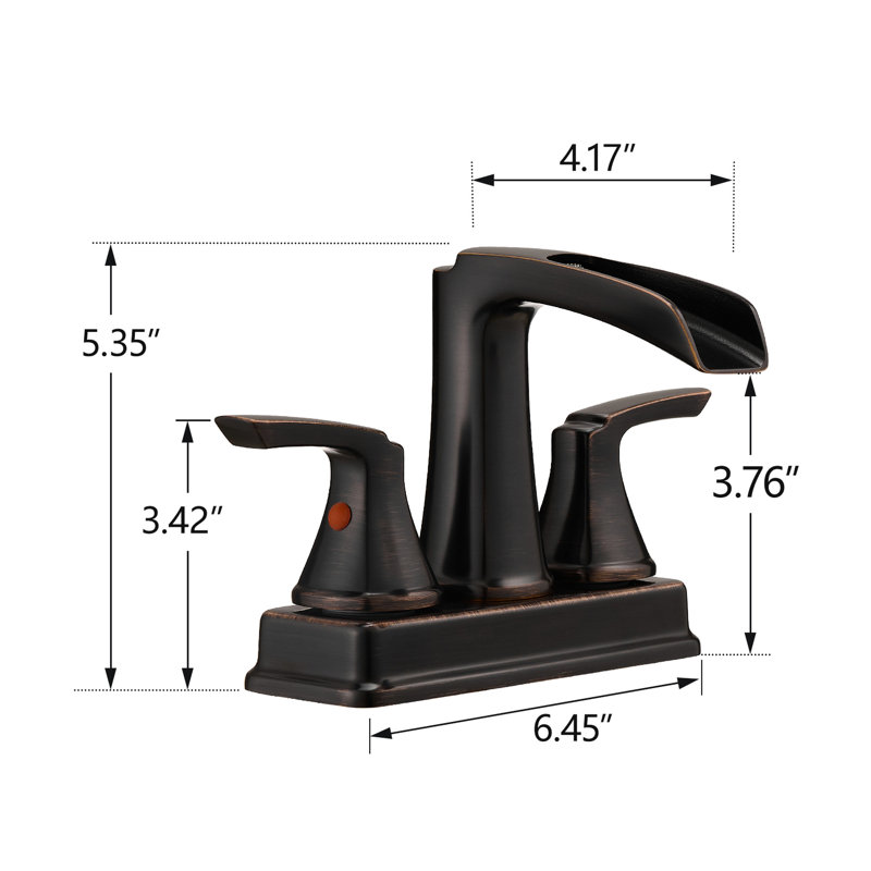 Bathroom Sink Faucet With Waterfall, Deck Mounted, Brushed Gold, Ceramic Filler, One Handle Waterfall Basin Tap, Gold Finish, Handle, Deck-Mounted, Single Hole