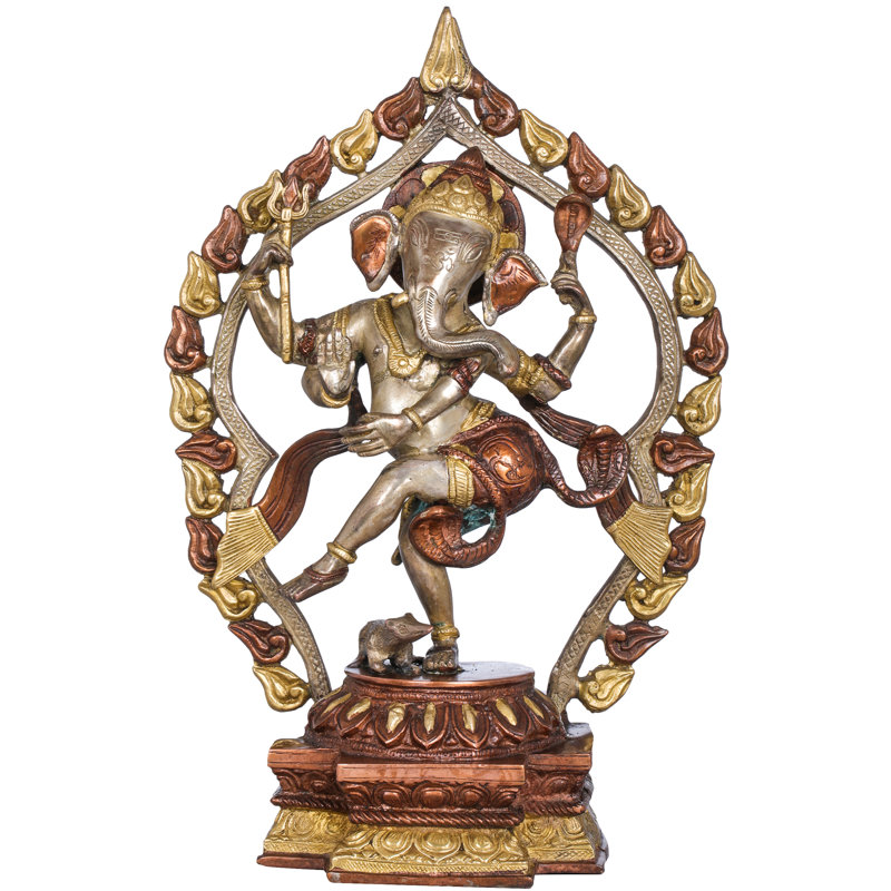 Ganesha dansant avec auréole enflammée