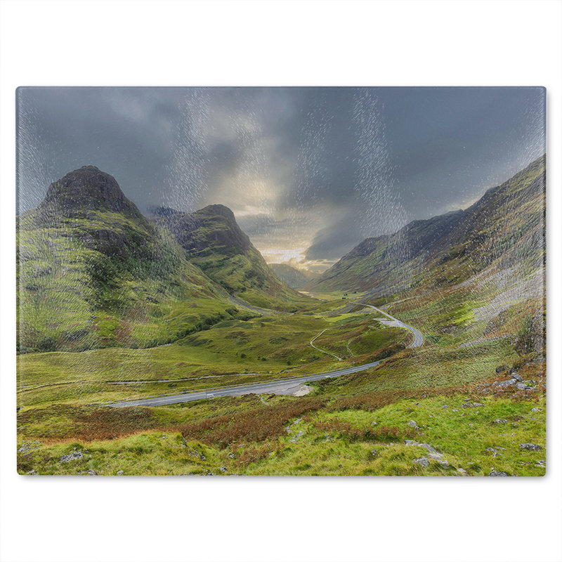 Highlands Designer Glass Chopping Board, 28cm L x 20cm W