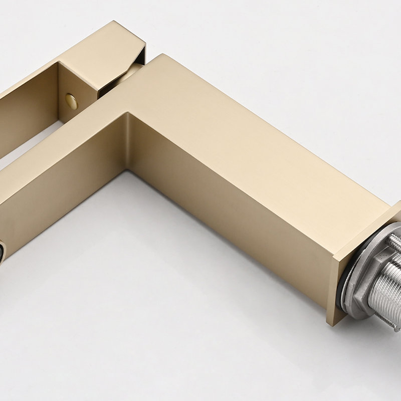 Bathroom Faucet Single Hole, Single Handle Stainless Steel Faucet For Bathroom Sink With Deckplate And Drain Assembly, Gold