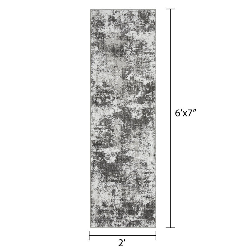 Siante Abstract Indoor Rug, Runner 2' x 6'7"