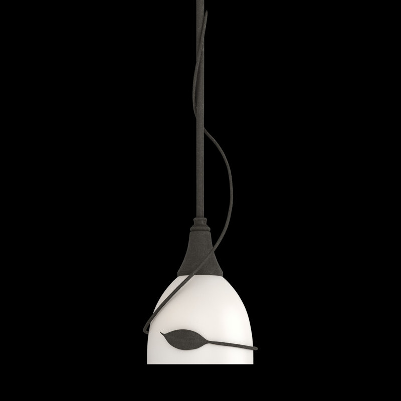Leaf 1 - Light Single Bell Pendant, Dark Smoke