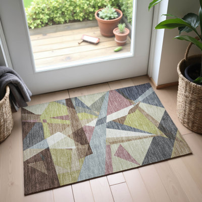 Tapis géométrique Premium Floyd AMF1609 lavable à la machine