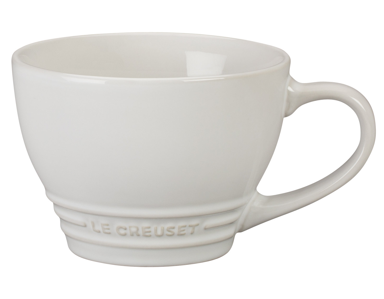 Stoneware Bistro Cappuccino Mug, White