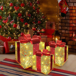Haute Decor Large Jingle Bell Ornaments - 6 Pack - Gold Foil