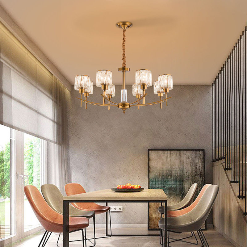 Luminaire de style l 27,5 "moderne à 27 lumières en cristal