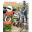 Electric Cow Milking Machine, 6.6 Gal / 25 L 304 Stainless Steel Bucket, Food-Grade Teat Cups and Silicone Hose, Strong Suction, Vacuum Pulsation, Electric Milker Machine with Wheels for Cow