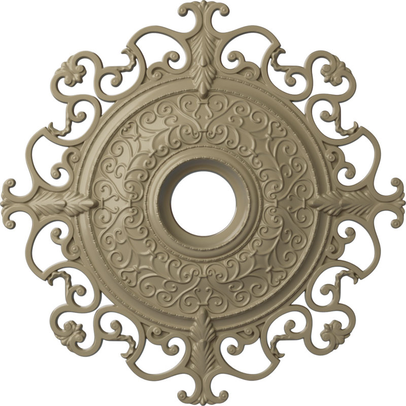 38 3/8 po x P 6 5/8 po x P 2 7/8 po médaillon de plafond Orléans (pour auvents jusqu'à 8 1/4 po), Désert de Gobi