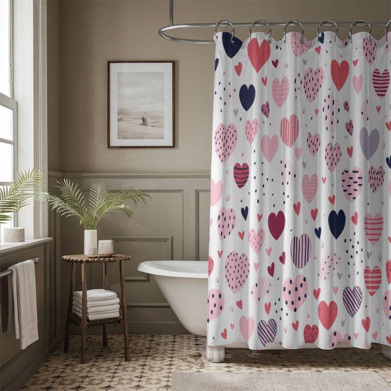 Rideau de douche Romantic Blush - Premium 139, H 74 po x l 71 po