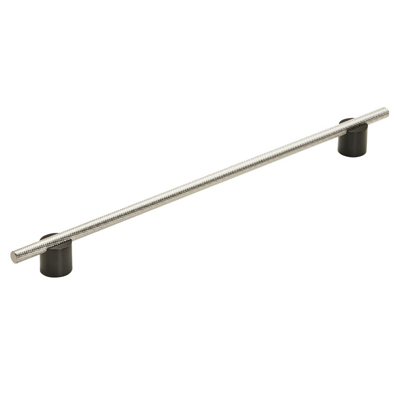 Poignée barre Transcendent, Noir mat / nickel poli, 12.625"